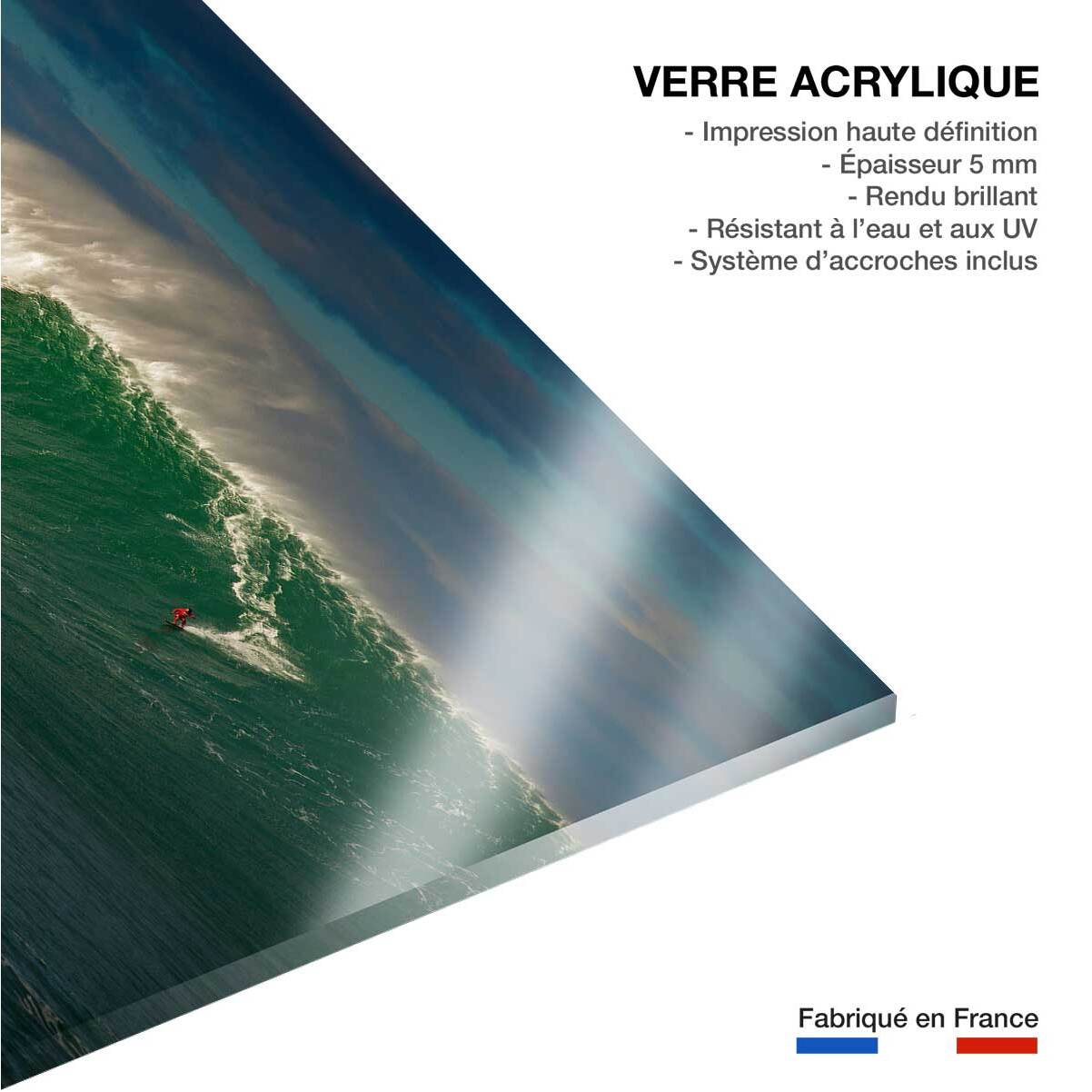 Tableau surf belharra vague géante Tableau plexiglas