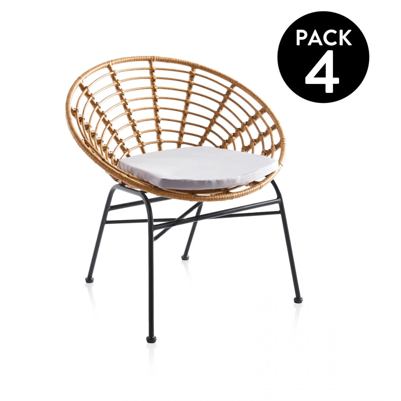 Pack 4 sillones Talma Rattan