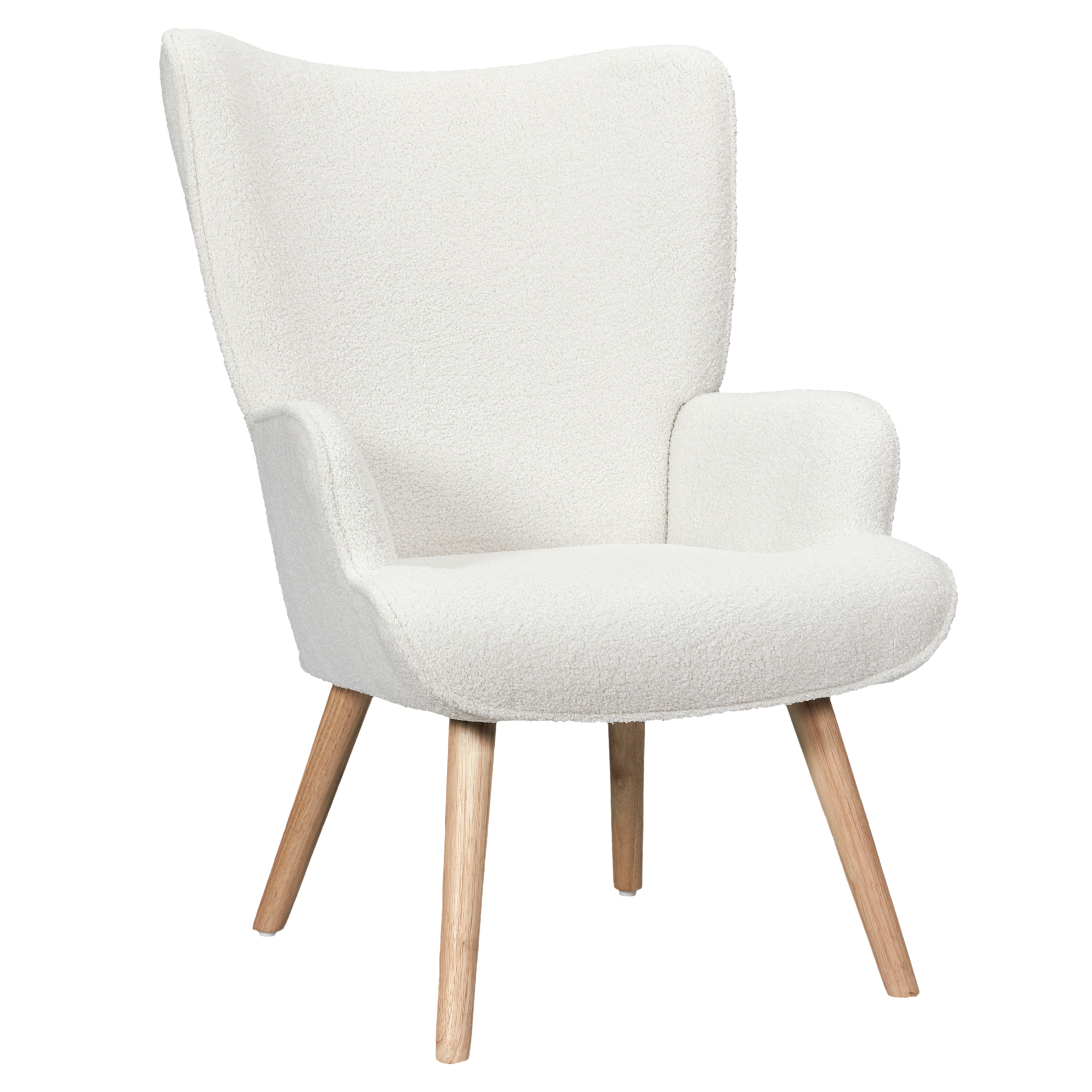 FAUTEUIL BOUCLETTE BLANC