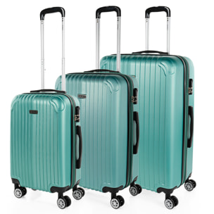 Maleta Itaca Sevron Set De 3 Unidades Aguamarina