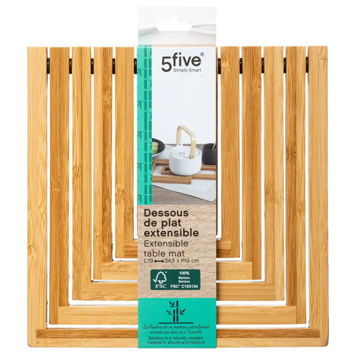 Dessous de plat extensible Bambou