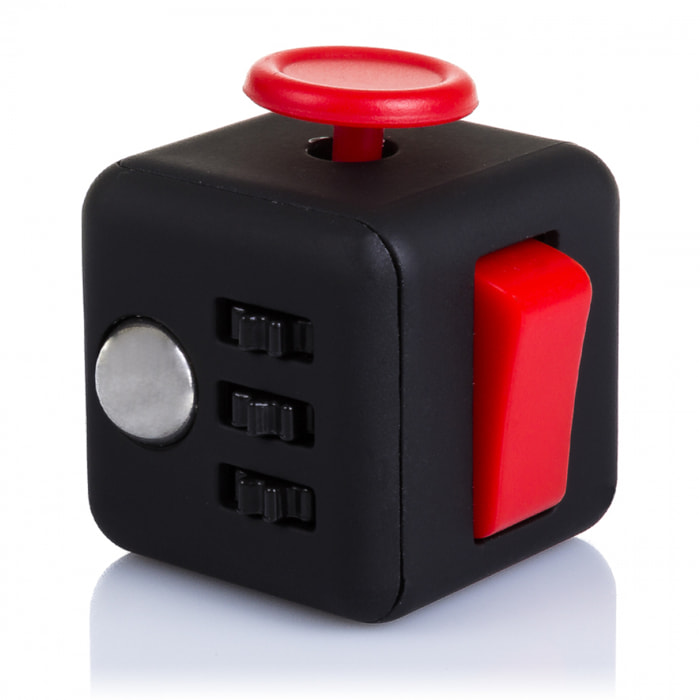 CUBO FIDGET ANTISTRESS CON 6 MODULI RILASSANTI