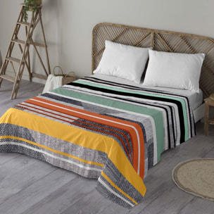 Naturals - Juego de Sábanas Estampadas - Incluye 1 o 2 Fundas de Almohada + 1 Sábana Bajera - 100% Algodón - Denim