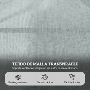 Tumbona Plegable, Tumbona Jardín Exterior con Respaldo Ajustable en 4 Posiciones, Orificio de Lectura, Reposacabezas y Brazos, Carga 120 kg, para Terraza, Piscina, 145x72x89 cm, Gris Oscuro