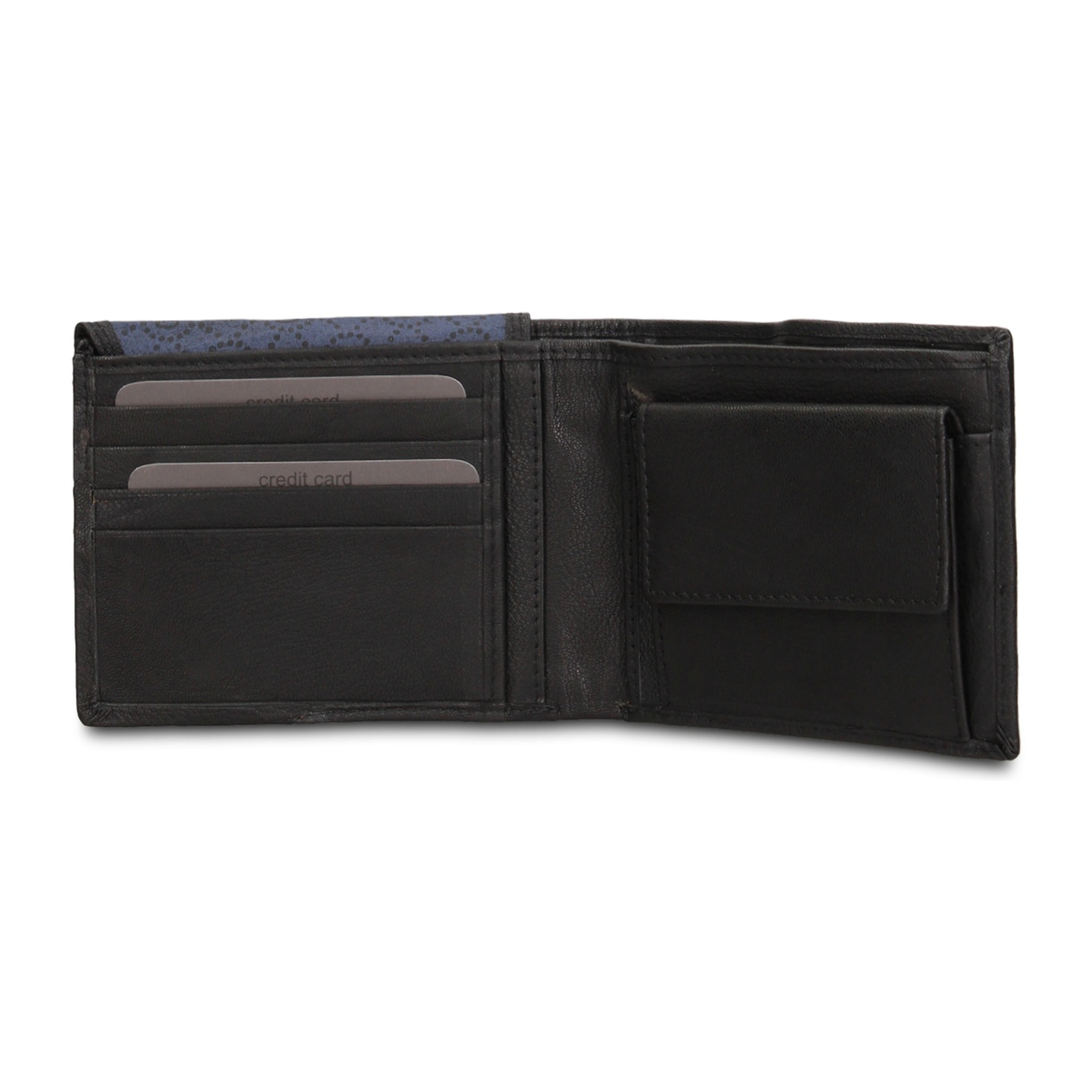 Portafoglio uomo in vera pelle - Modello Aosta - Casual - 12.0 x 10.0 x 2.5 cm