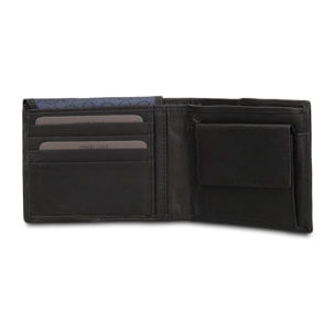 Portafoglio uomo in vera pelle - Modello Aosta - Casual - 12.0 x 10.0 x 2.5 cm
