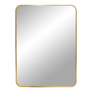 Specchio da parete Madrid in alluminio color ottone 50x70 cm