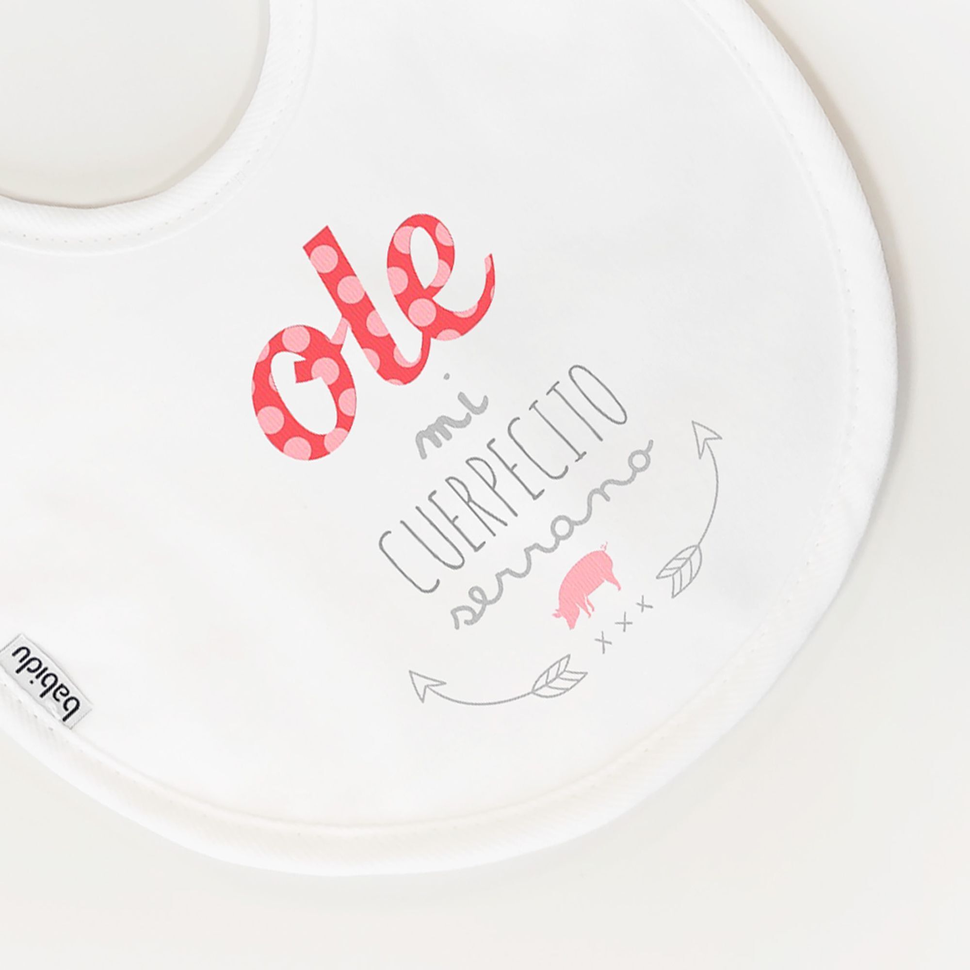 Babero Nacimiento Frase O Blanco Talla Uni