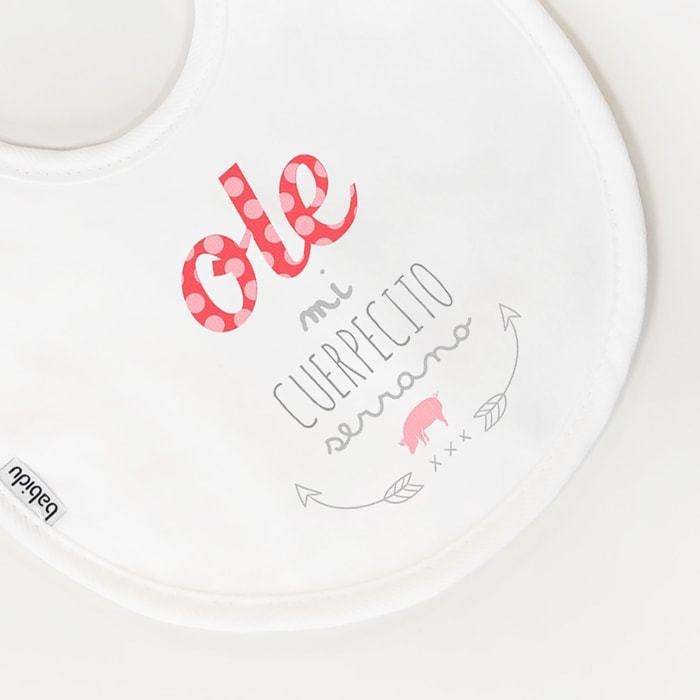 Babero Nacimiento Frase O Blanco Talla Uni