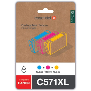 Cartouche d'encre ESSENTIELB C571 XL 3 couleurs