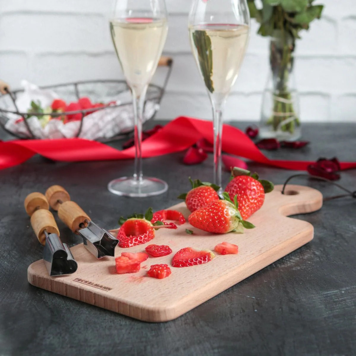 Planche à découper rectangulaire 35 x 15 cm Fackelmann Nature