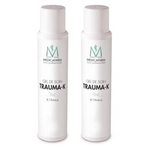 MEDICAFARM - Gel de soin TRAUMA-K à l'arnica - Effet décongestionnant et apaisant - Formule vegan, sans paraben - Lot de 2 flacons Airless de 250ml