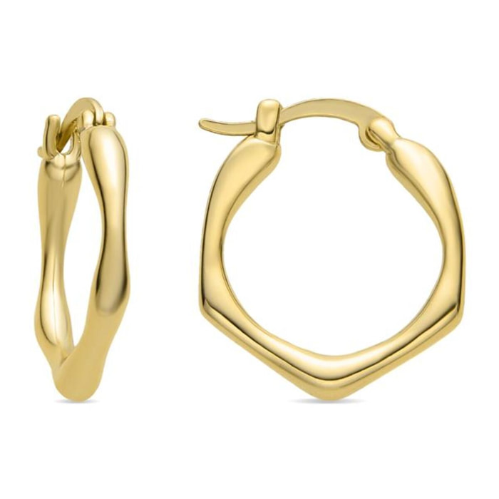 Pendientes Lux by Lux acabadoss en oro amarillo de 18k