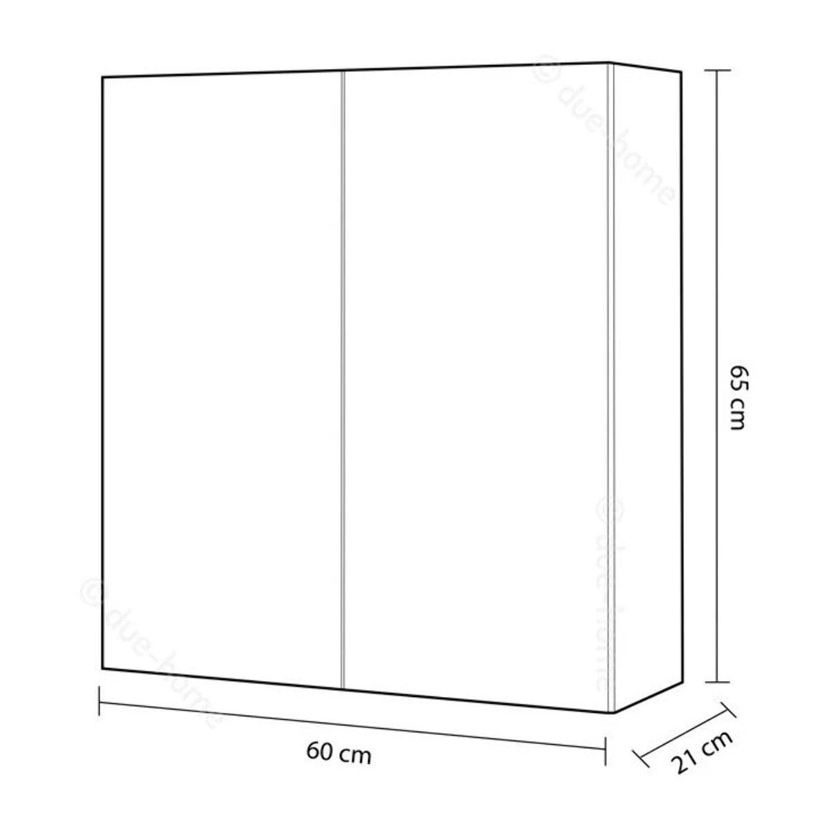 Armario camerino con espejo Blanco brillo