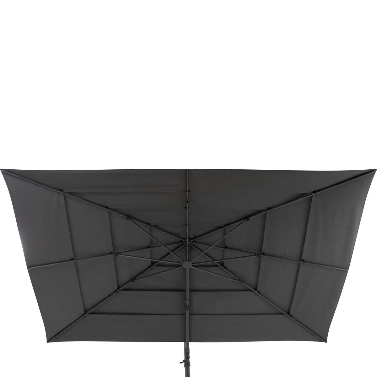 Parasol déporté rectangulaire multi-toile "Melhia" anthracite 4x3m