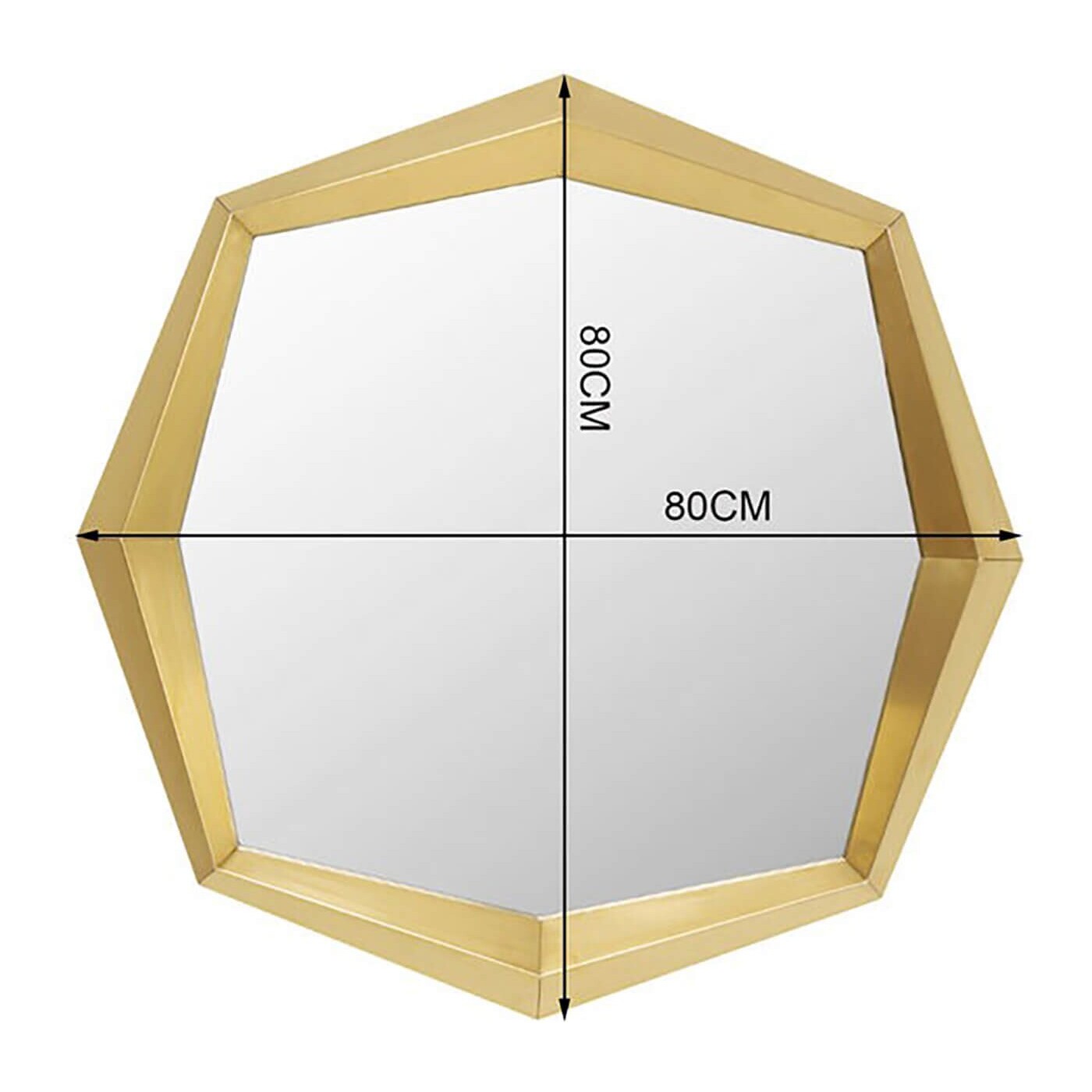 Miroir Octagon 80x80cm doré Kare Design