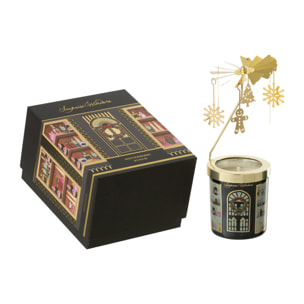 J-Line bougie parfumée Carousel Surprise Window - verre - noir/mix