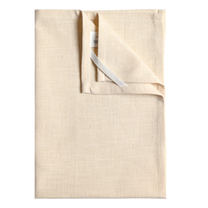 Torchon de cuisine en coton uni aspect tissé - Ecru