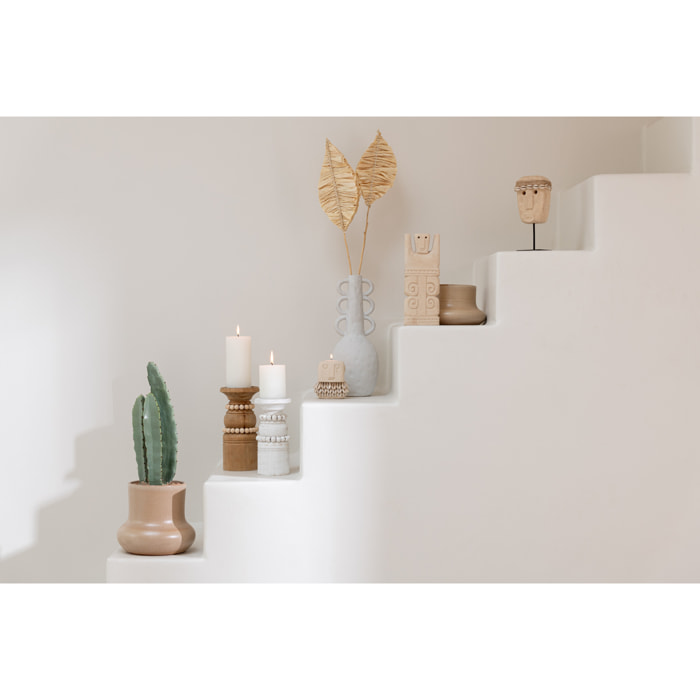 J-Line bougeoir Statue Elise - pierre - naturel