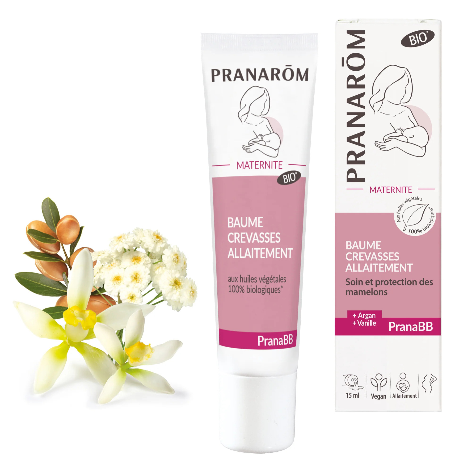 Pranarom - Baume Crevasses allaitement - Bio - 15 ml
