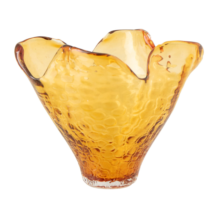 J-Line Vase Irrégulier - verre - caramel - small