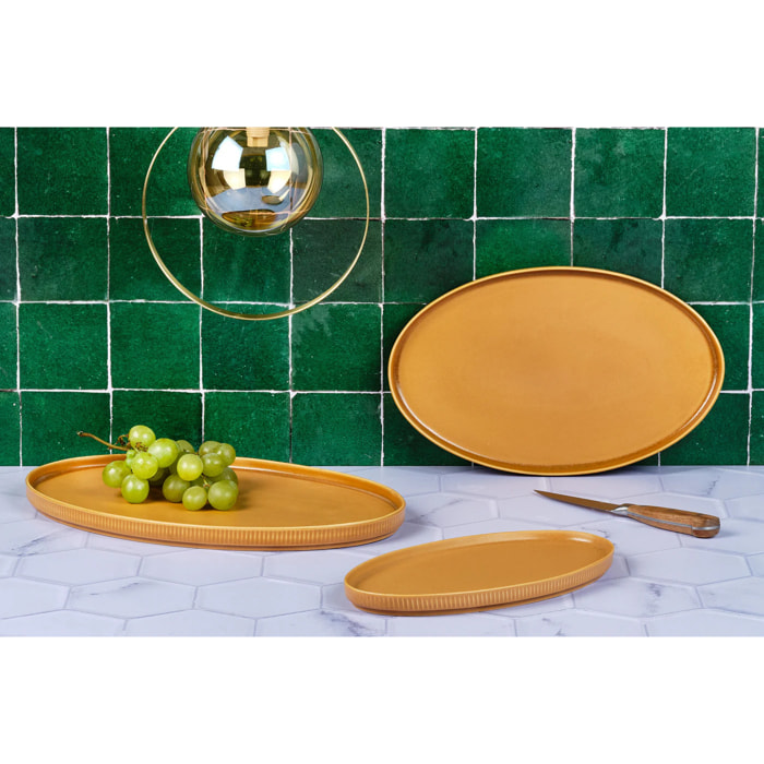 Plateau de service SCANDI - 3 pièces - Ocre