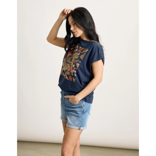 Camiseta Manga Corta Azul Marino - Oreana