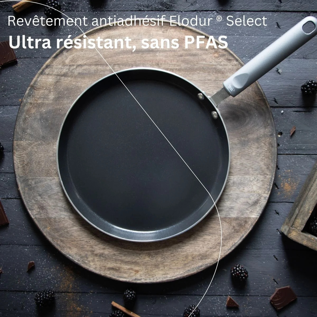 Set chandeleur crêpière 26 cm et 3 ustensiles Elo Ducato