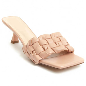 Sandalias de tacón - Beige - Altura: 5 cm