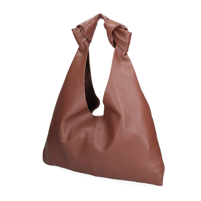 Borsa a spalla da donna In Vera pelle Made in Italy 40x42x2 cm