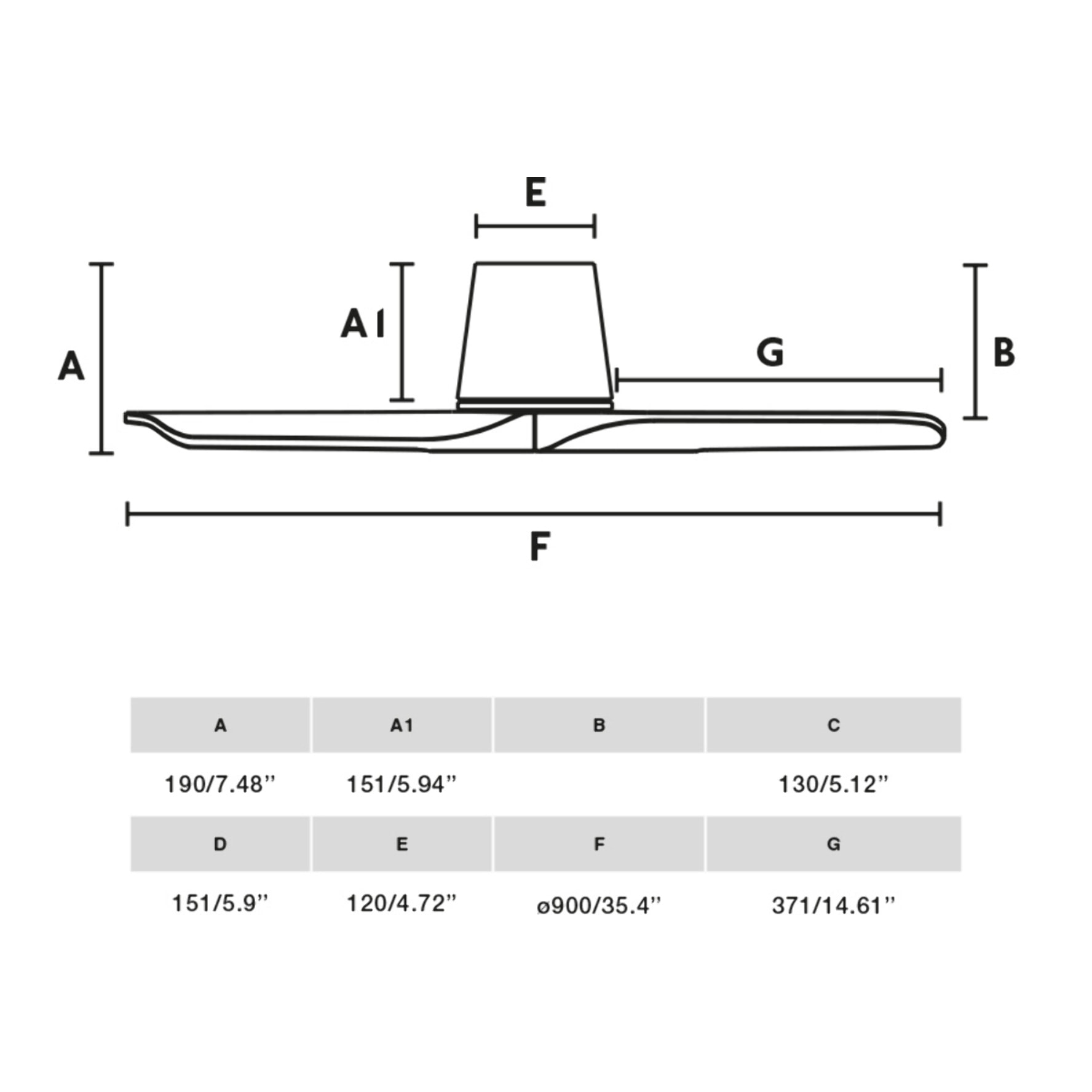 HEYWOOD TUB S Ventilatore a soffitto bianco/pin