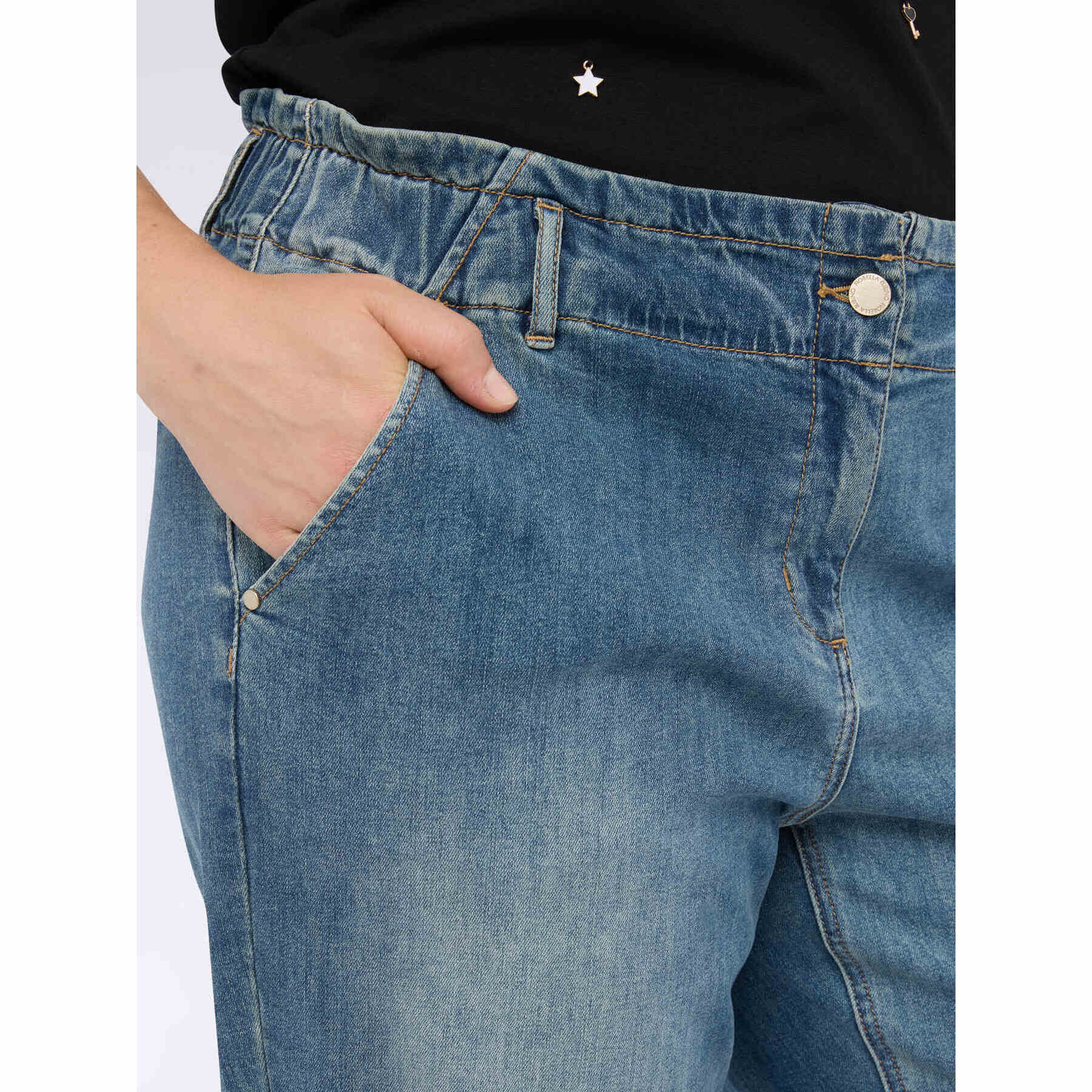Fiorella Rubino - Jeans Balloon lavaggio vintage - Blu