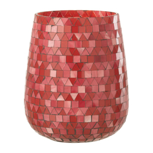 J-Line photopore Mosaic Triangle - verre - rouge/rose - large