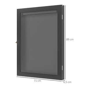 Frame box T-frame cadre pour maillot porte acrylique doublure interne feutre dim. 71L x 7l x 89H cm noir