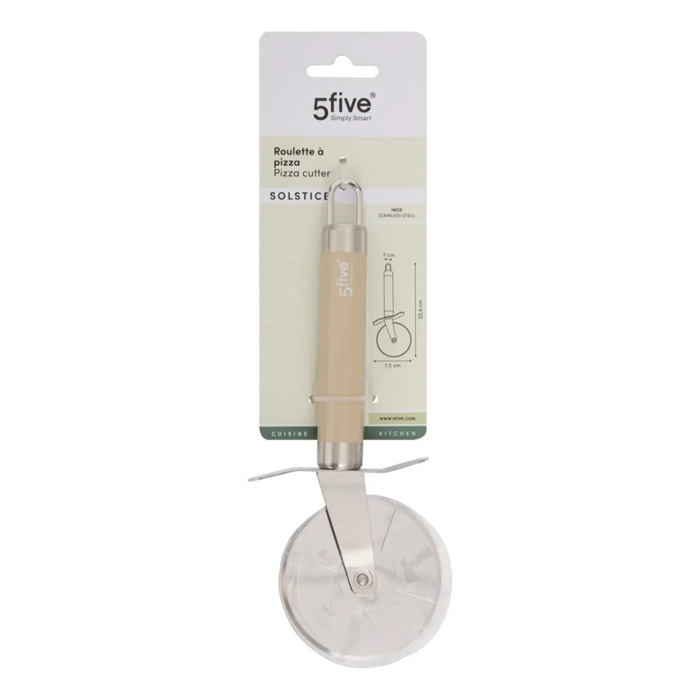 Roulette à pizza Solstice 7,5x2x20,4cm beige