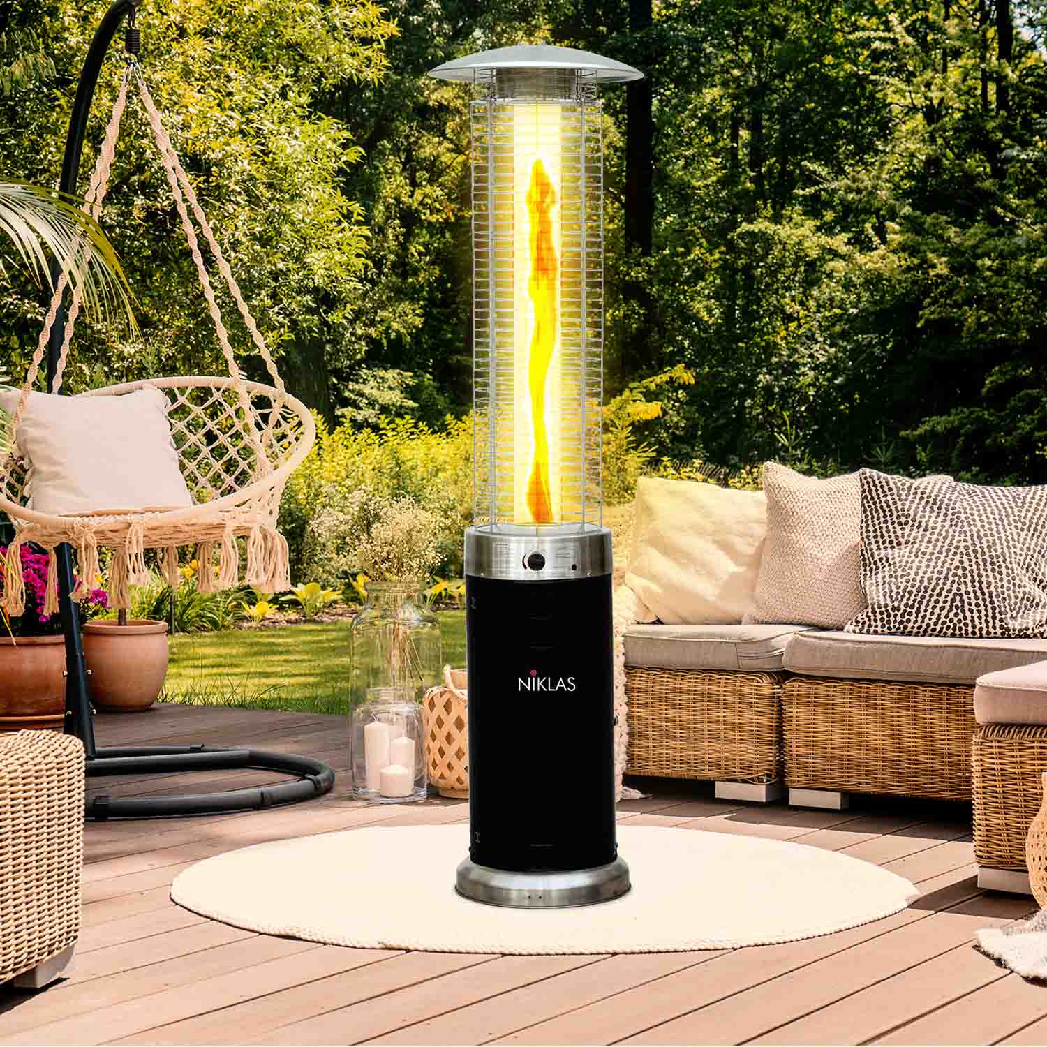 Termopatio Niklas Bianco - Stufa A Gas Da Esterno 13 Kw