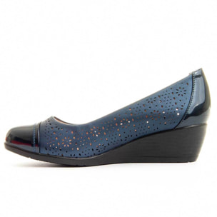 Zapato de cuña - Azul - Altura: 4 cm