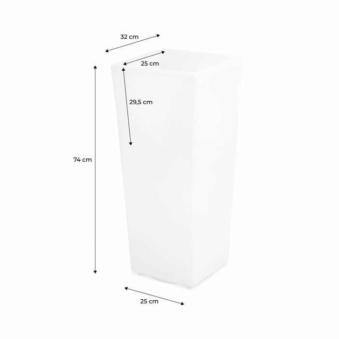 Vase LED 75cm - Pot de fleurs décoratif lumineux. 16 couleurs. 75cm. rechargeable. télécommande