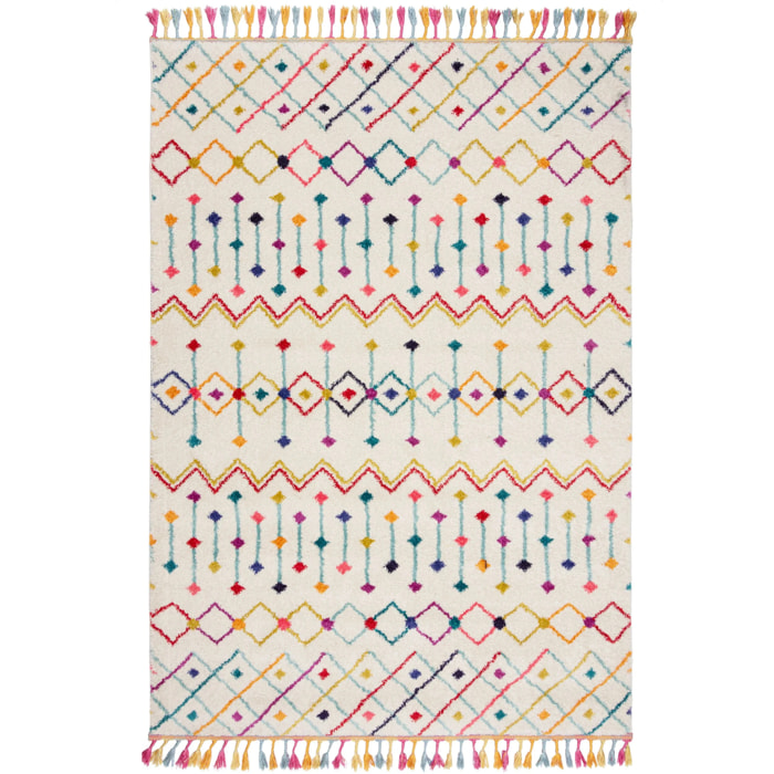 Tapis style berbere PRAIRIE Crème