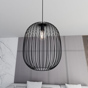 Lampada a sospensione ONYX in acciaio nero