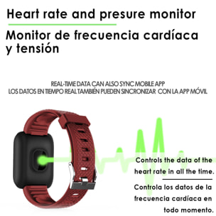 Braccialetto intelligente ID116 Bluetooth 4.0 schermo a colori, cardiofrequenzimetro, pulsazioni e modalità multisport