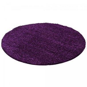 Tapis poils longs shaggy tissé motif uni ZASIVE