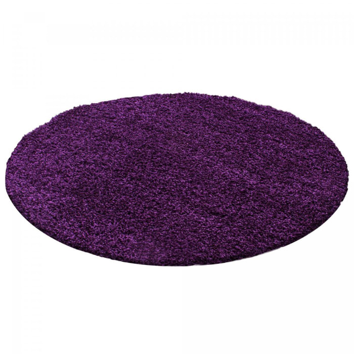 Tapis poils longs shaggy tissé motif uni ZASIVE