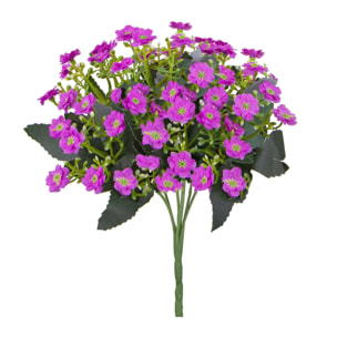 Bouquet Di Mini Calanchoe. Altezza 30 Cm - Pezzi 6 - 15X30X15cm - Colore: Rosa - Bianchi Dino - Fiori Artificiali