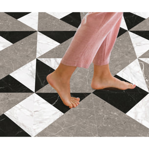 Alfombra de vinilo Imperium 50x140 cm - PVC antideslizante, vinilica para cocina o salón, lavable, estilo geométrico