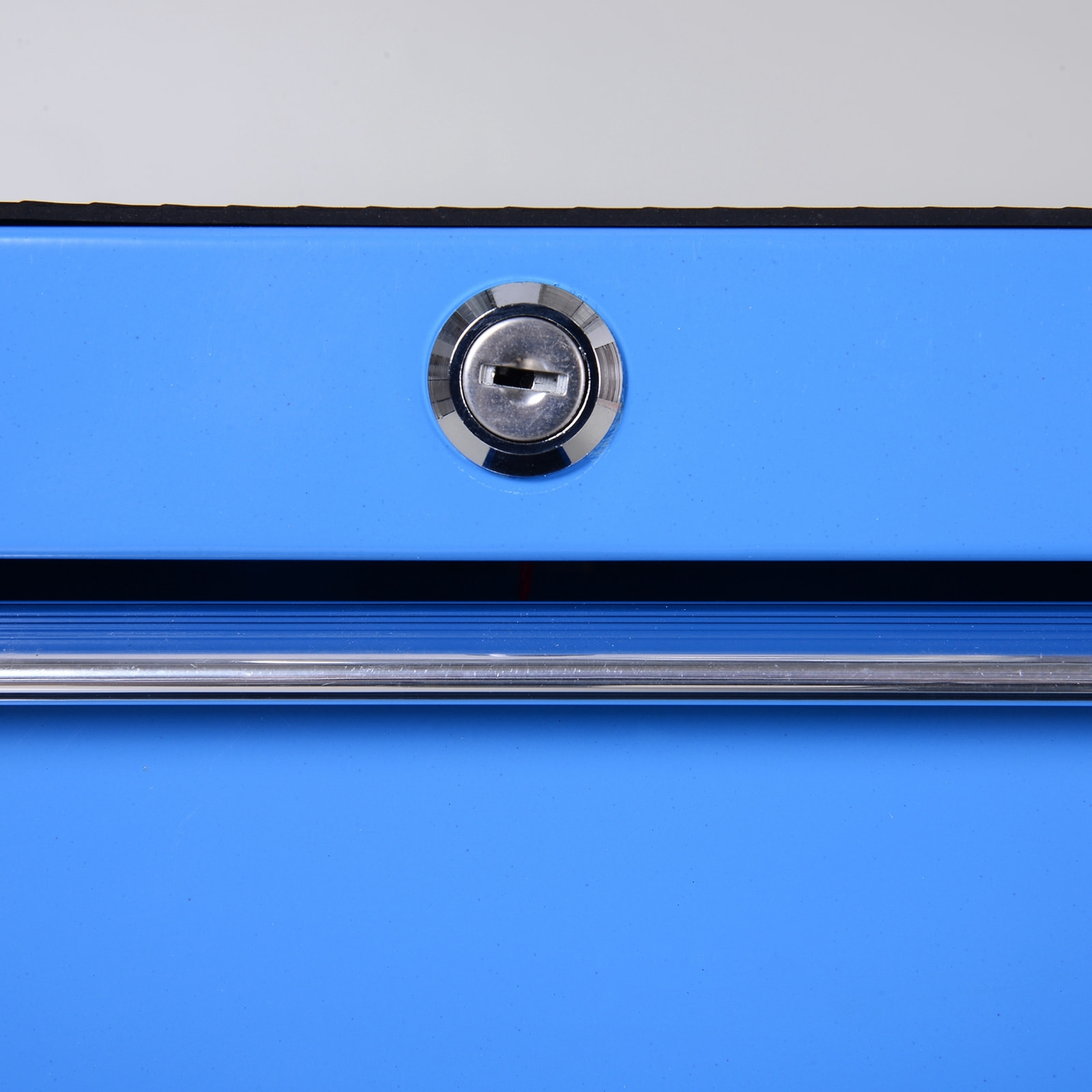 Carro Caja de Herramientas Taller Movil con 5 Cajones 4 Ruedas Chapa de Acero Azul