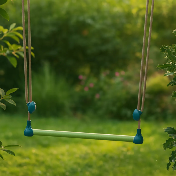 Trapèze métal bleu/vert pâle pour portiques de 1,90 à 2,50 m