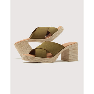 Sandalia Tacón Caqui - Marty