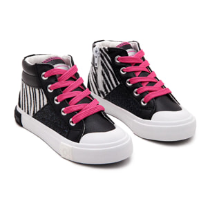 Zapatillas Deportivas Altas Niños Patchwork Negro
