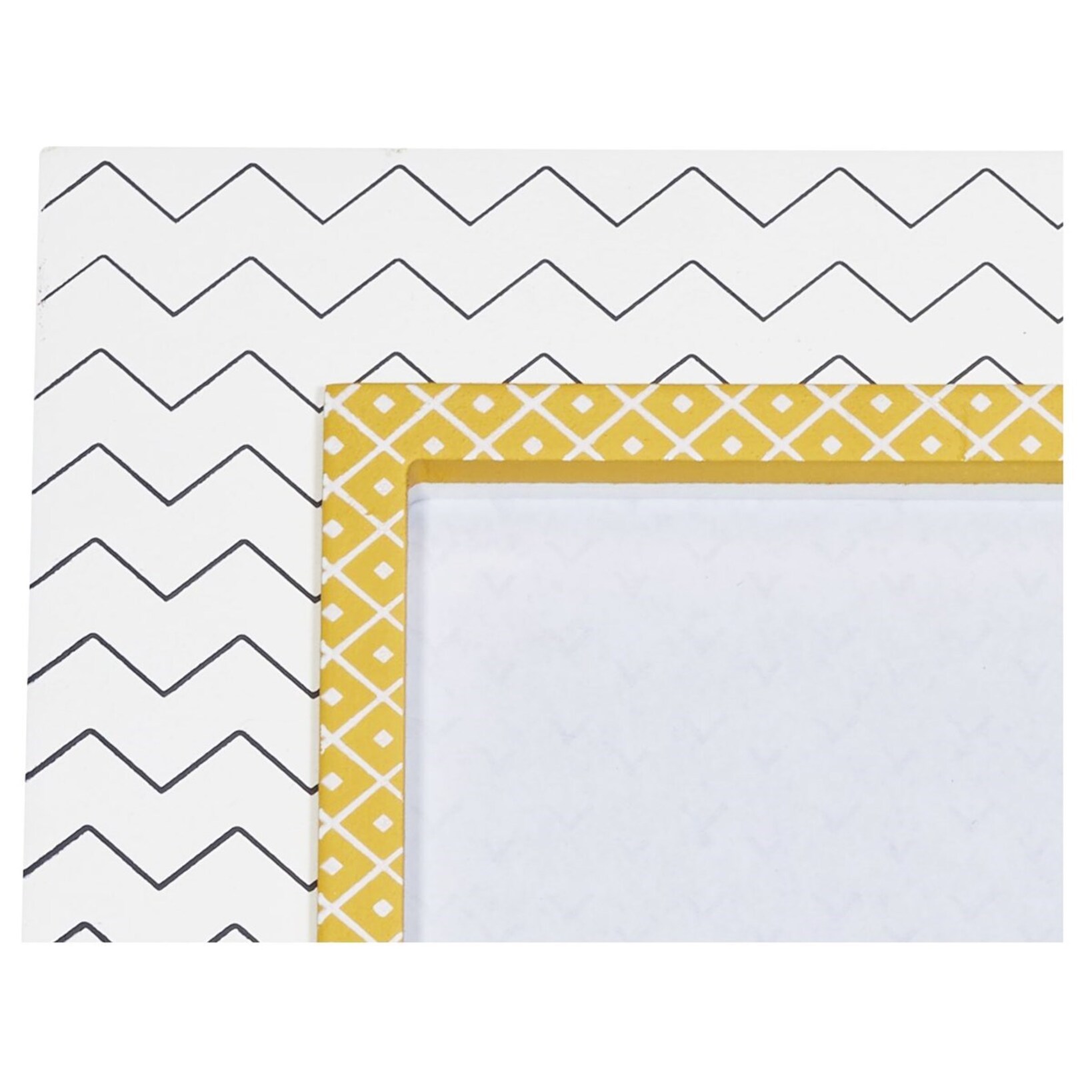 Cadre Photo Chevrons en MDF blanc